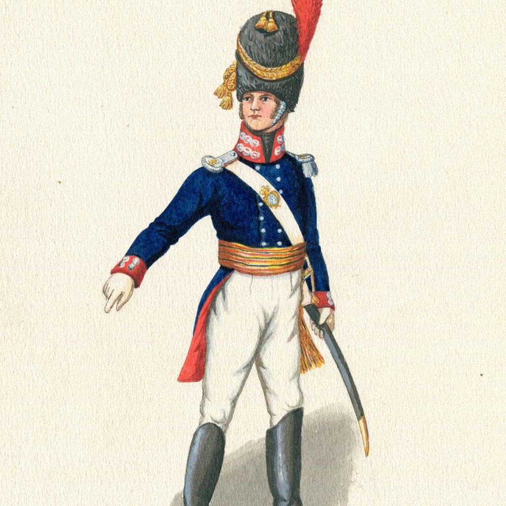 Mecklenburg-Schwerin. Offizier der Garde-Infanterie. 1813.