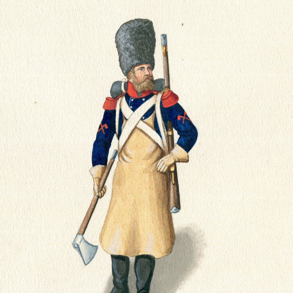 Mecklenburg-Schwerin. Linien-Infanterie. Sappeur. 1813.