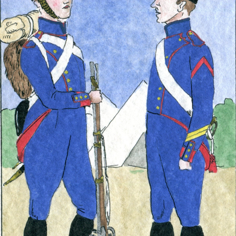 Artillerie zu Fuß. Kanonier und Corporal. 1812-15.