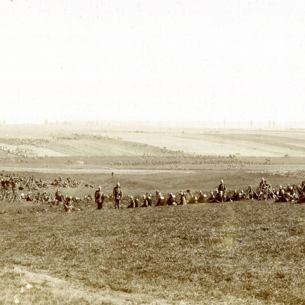 Manöver. Infanterie in Ruhe. Originales Foto von dem Fotografen I. Seiling/ München. Wohl um 1891.