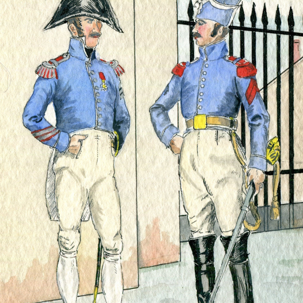 Linien-Kavallerie - Karabiniers - Karabiniers in kleiner Uniform bzw. Ausgehuniform