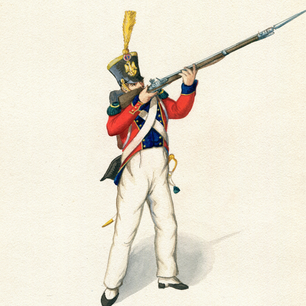 Frankreich. 2. Schweizer-Regiment. Voltigeur. 1812.