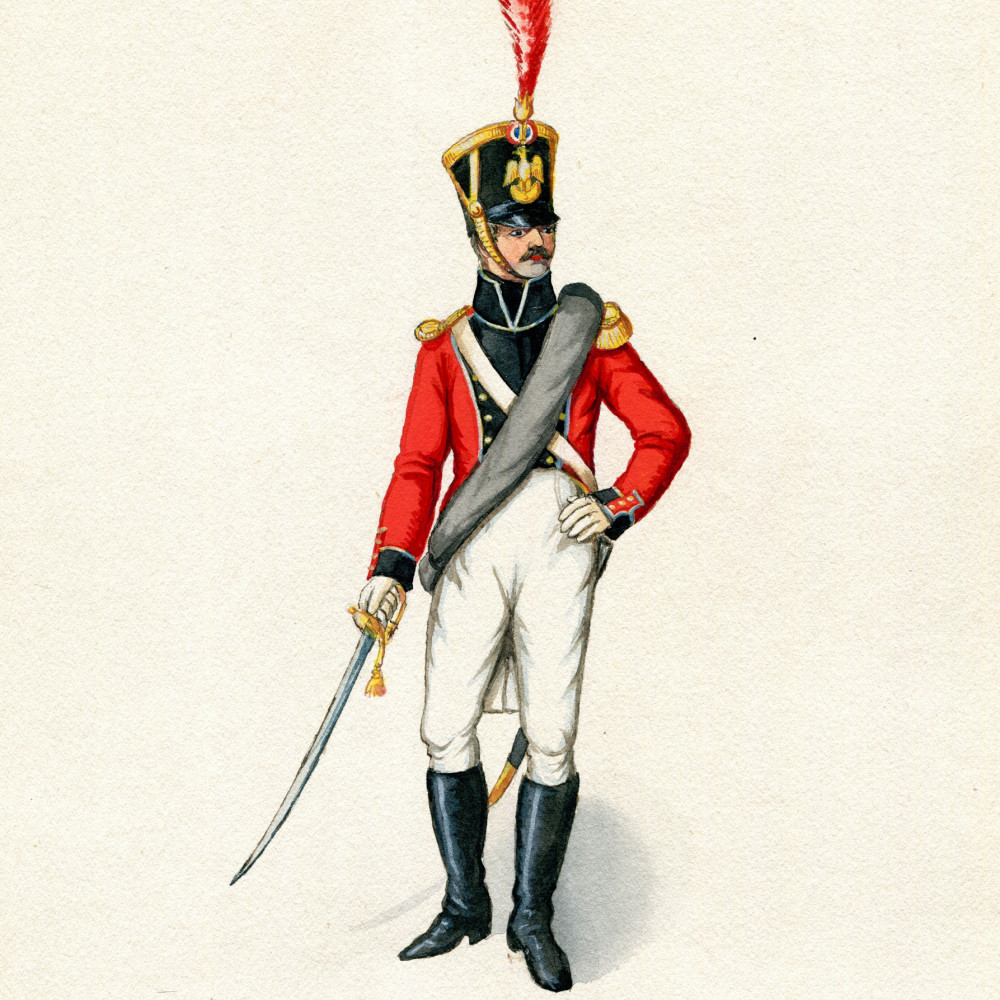 Frankreich. 3. Schweizer-Regiment. Offizier der Grenadiere. 1812.