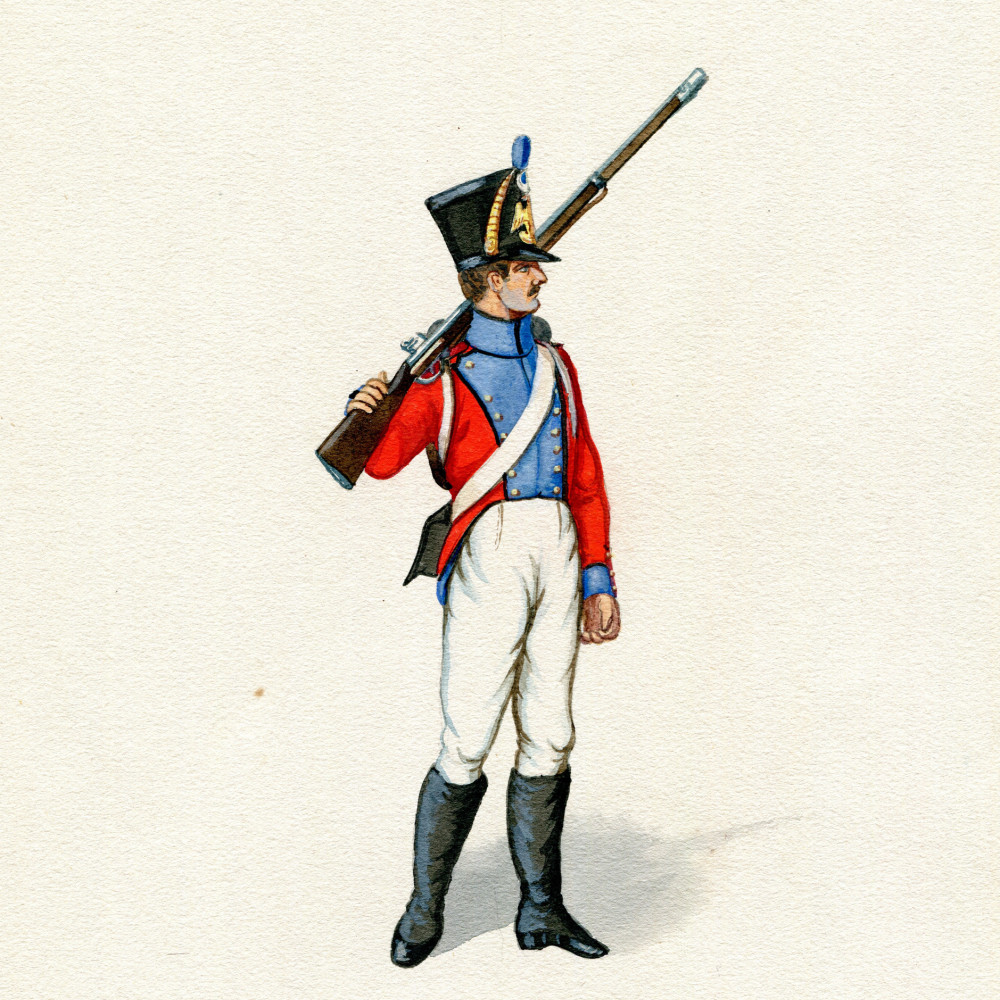 Frankreich. 4. Schweizer-Regiment. Füsilier. 1812.