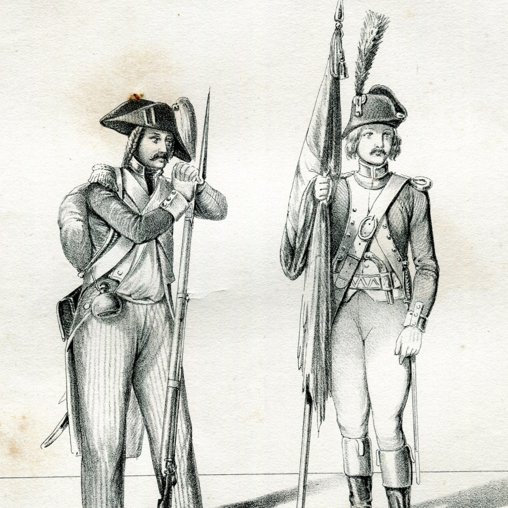 Frankreich. Grenadier und Fahnenträger. 1793.