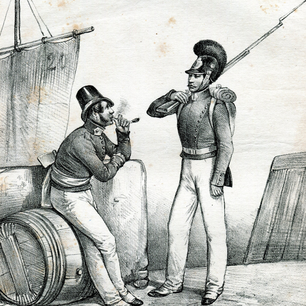 Frankreich. Marinesoldaten. 1835.