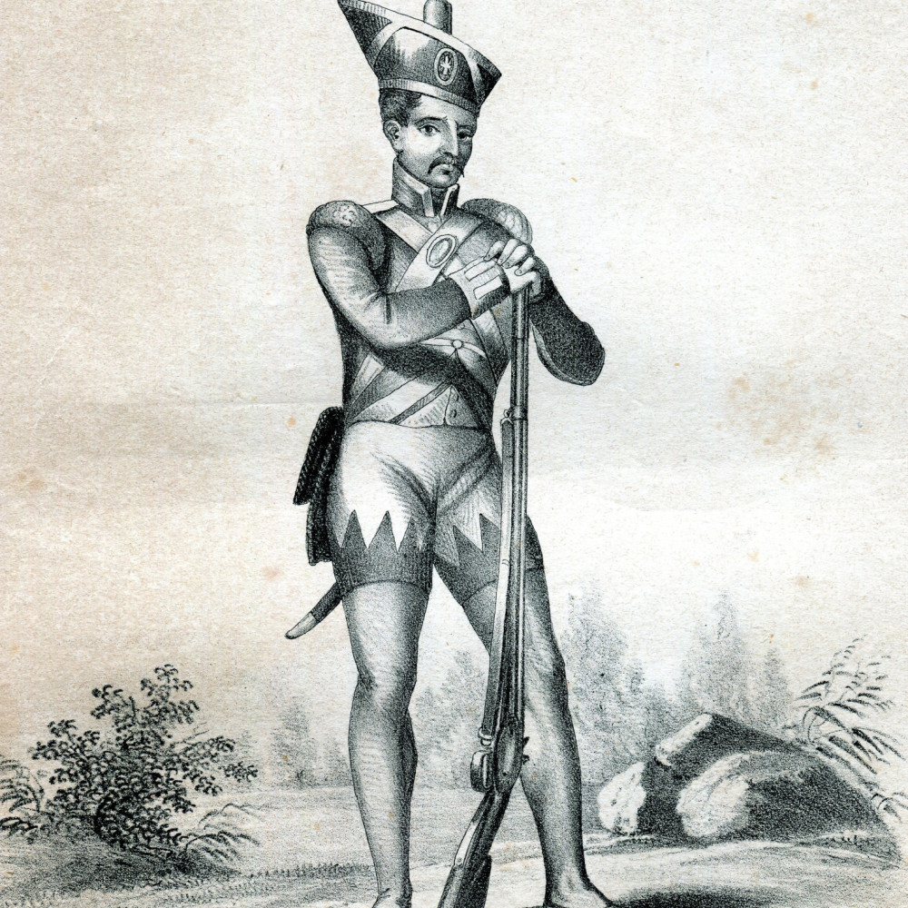 Großbritannien. Seapog Soldat. 1840.