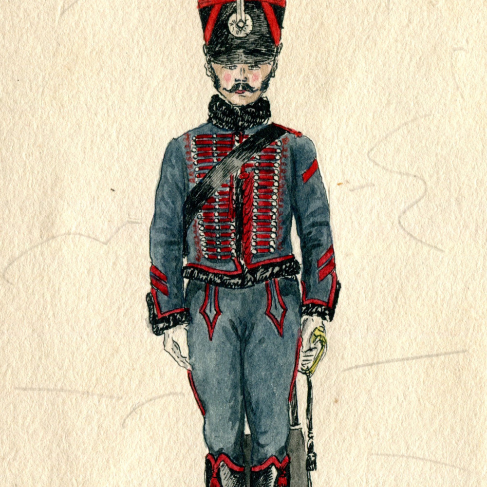 Linien-Kavallerie. Husar aus dem 3. Husaren-Regiment. 1814-15.