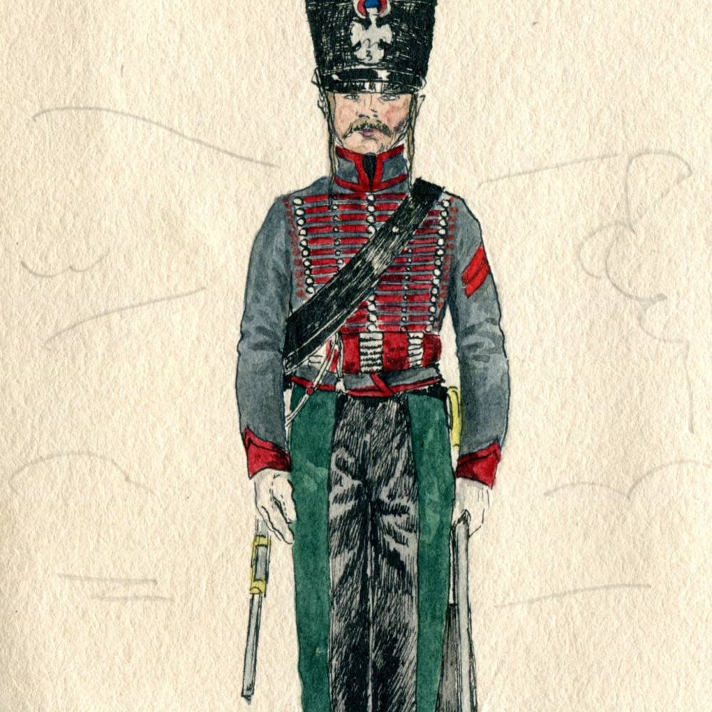 Linien-Kavallerie. Husar aus dem 3. Husaren-Regiment. 1812.