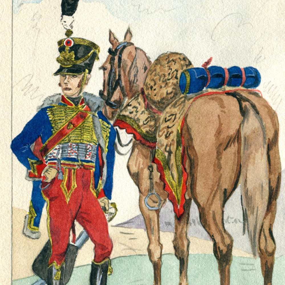 Linien-Kavallerie. Offizier aus dem 11. Husaren-Regiment. 1810.