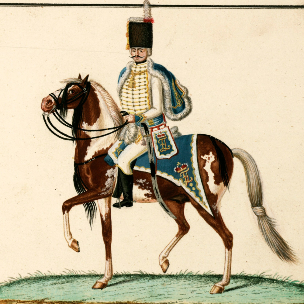 Husaren-Korps. 1706 entstanden. Zunächst 1711 aufgelöst. 1744 wieder errichtet.