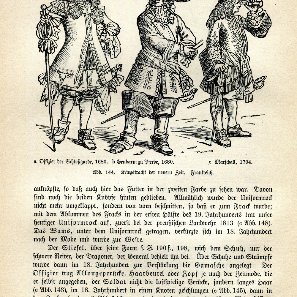 Auszug aus: Wolfgang Quincke, Handbuch der Kostümkunde, Leipzig 1908.