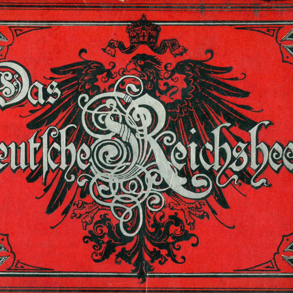 Das deutsche Reichsheer. Von Krickel. Mit 40 Bildtafeln bzw. Lithographien. Berlin um 1889/ 1900. Nicht abgebildet wird der einfarbige Anhang von Knötel. Vorlage war ein originales Exemplar im Besitz des Verfassers bzw. Betreibers der Webseite.