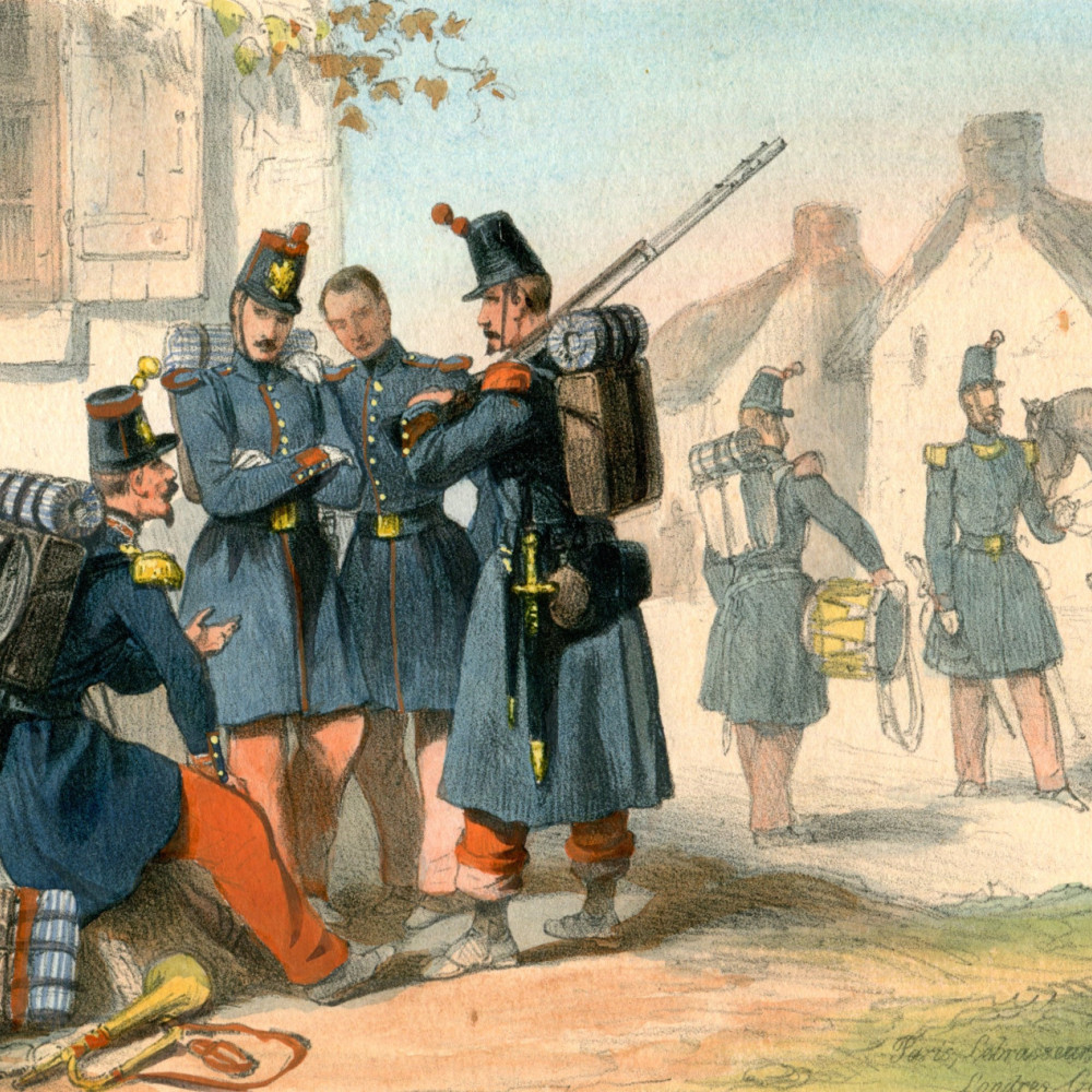 Infanterie de Ligne. Lithographie bei Becquet. 1850.