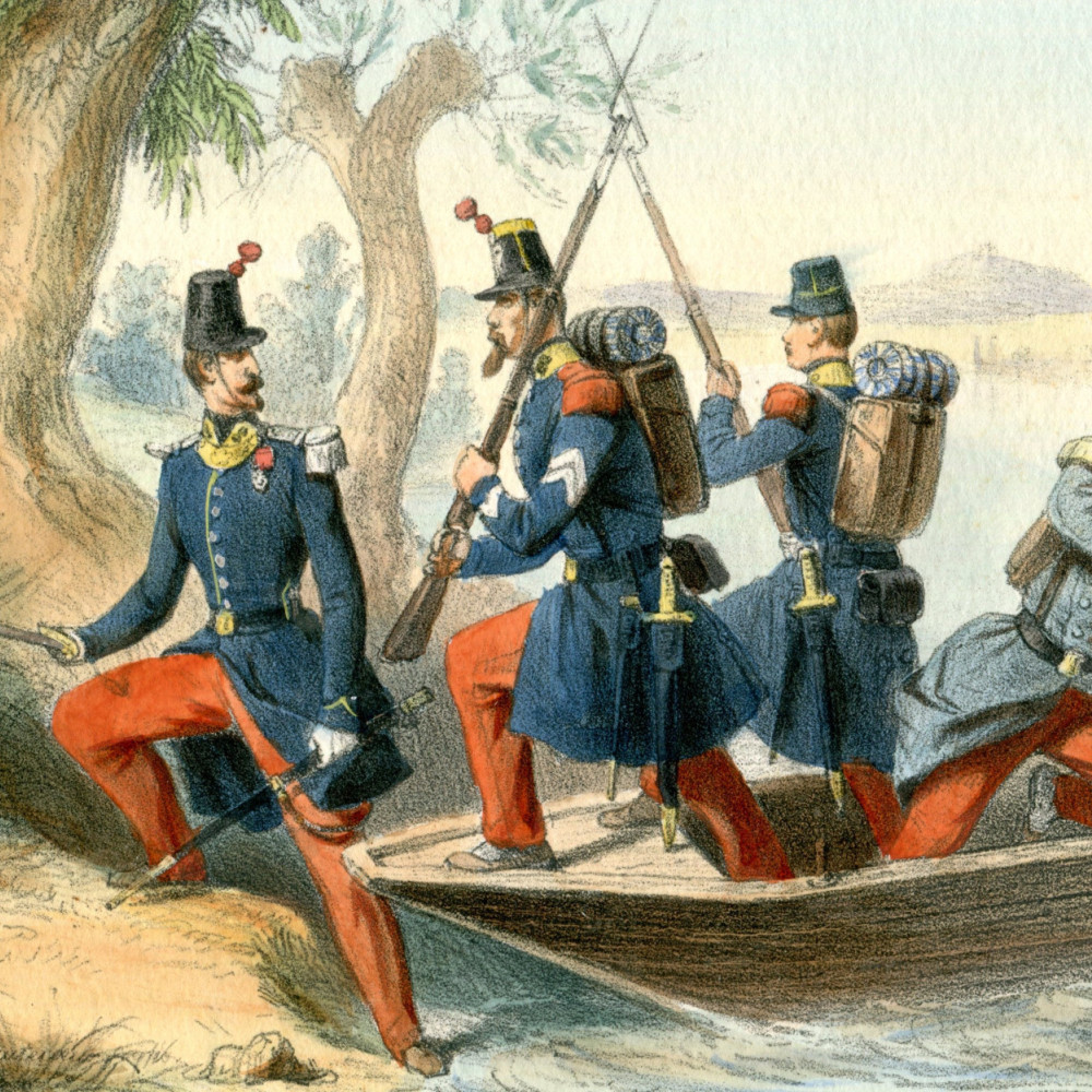 Infanterie Légere. Lithographie bei Becquet. 1850.