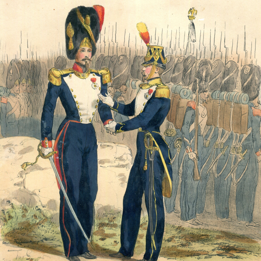 Garde Impériale. Officiers de Grenadiers et de Voltigeurs.