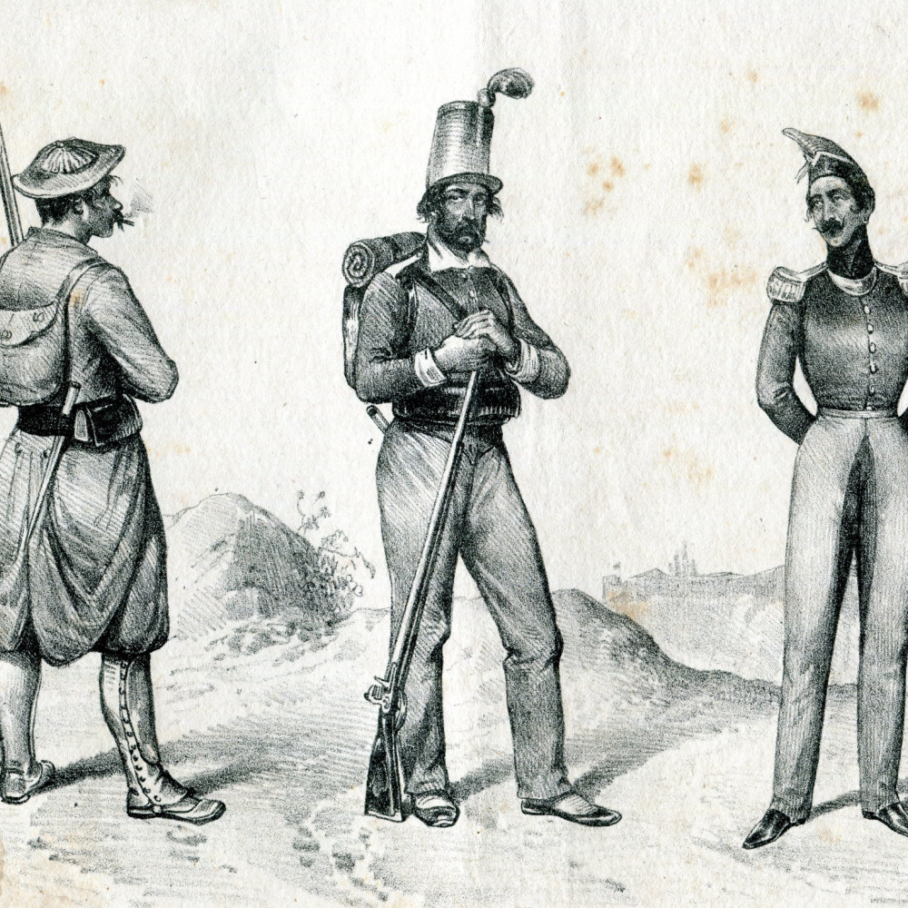 Spanien. Leichte Infanterie der Königin. 1838.