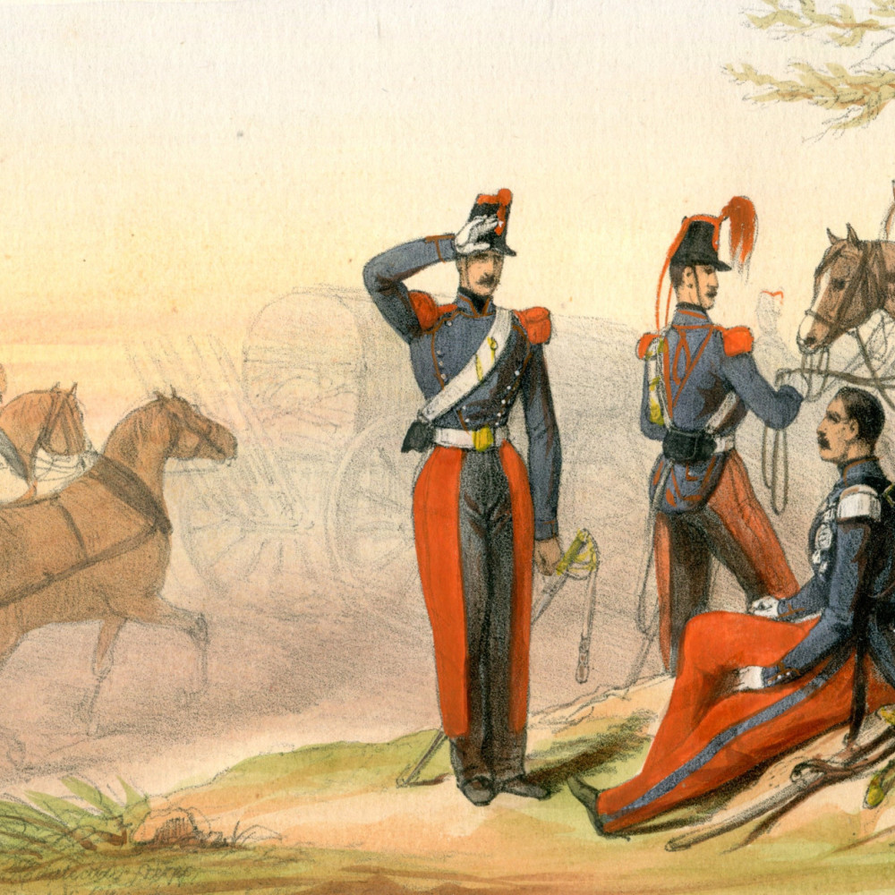 Train des Equipages. Lithographie bei Becquet. 1850.