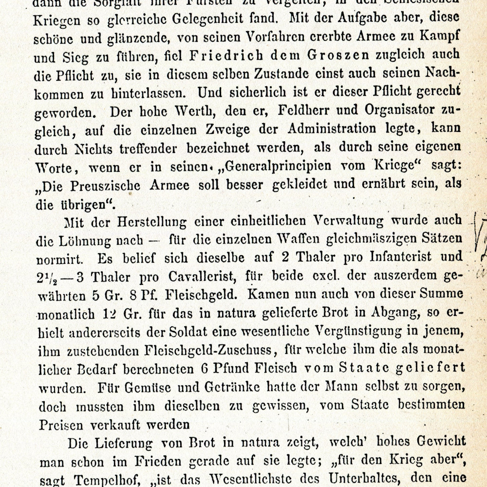 Ueber das Verpflegungswesen im siebenjährigen Kriege, in: in: Jahrbücher für Arme und Marine, Bd. 12 (1894), S. 38.