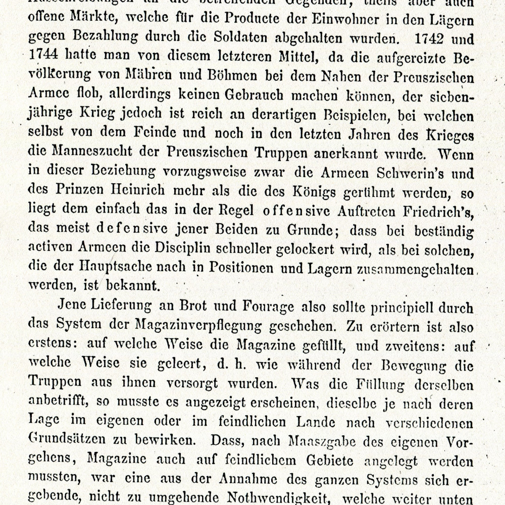 Ueber das Verpflegungswesen im siebenjährigen Kriege, in: in: Jahrbücher für Arme und Marine, Bd. 12 (1894), S. 39.